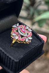 Hemohandicrafts- Ruby Square Gold - Ruby